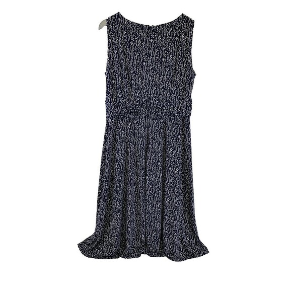 Jessica Howard Navy Blue White Floral Midi Dress Sleeveless Womens XL Fit Flare - Picture 5 of 11